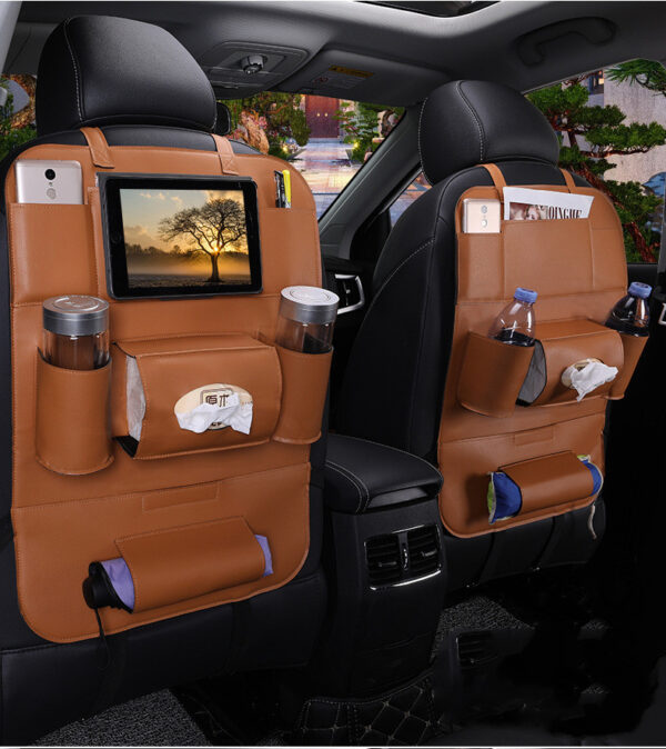 Leather Car Seat Back Hanging Bag Car Storage Bag - Image 8