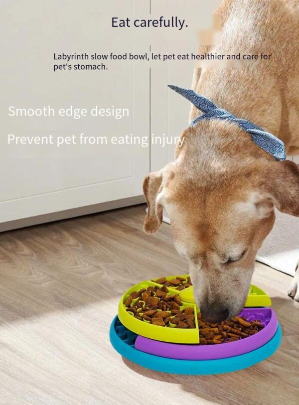 Slow Food Bowl Anti Choking Cat Bowl Dog Basin Puzzle Feeder Healthy Pet Rotating Game Board Pet Products - Image 2