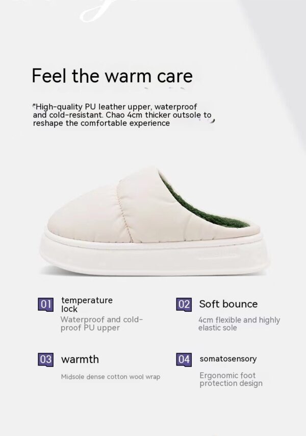 Women's Waterproof Winter Cotton Slippers - Image 8