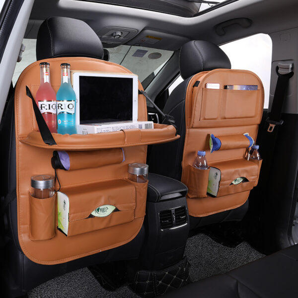 Leather Car Seat Back Hanging Bag Car Storage Bag - Image 10