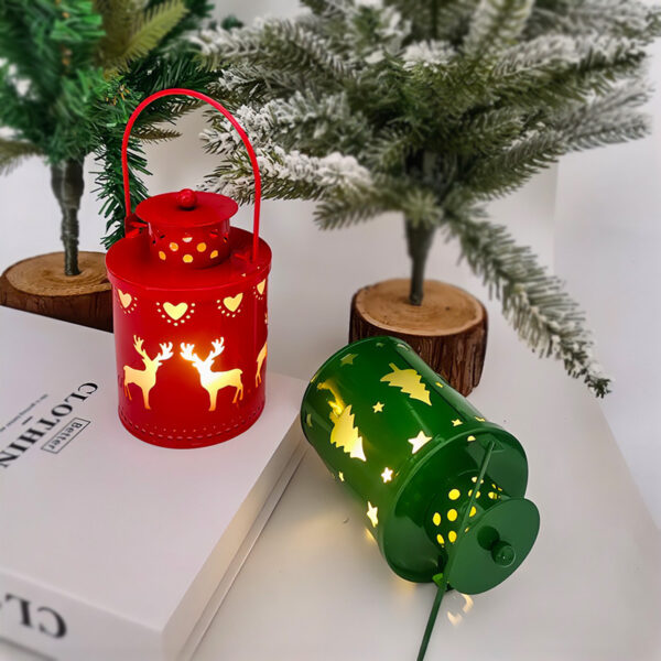 Christmas Candle Lights LED Small Lanterns Wind Lights Electronic Candles Nordic Style Creative Holiday Decoration Decorations - Image 2