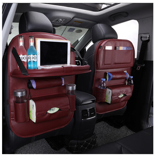 Leather Car Seat Back Hanging Bag Car Storage Bag - Image 9