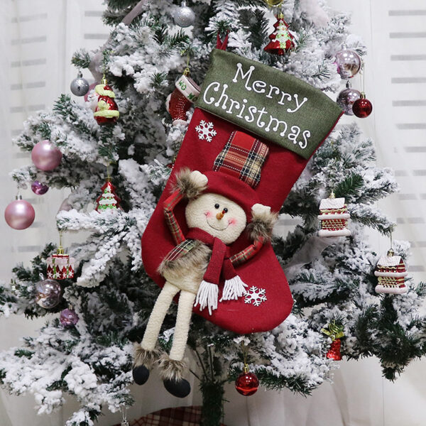 2024 New Year Xmas Big Stockings Set Decorations Christmas 3D Plush Big Sock Christmas Tree Pendant Decorating Supplies - Image 10