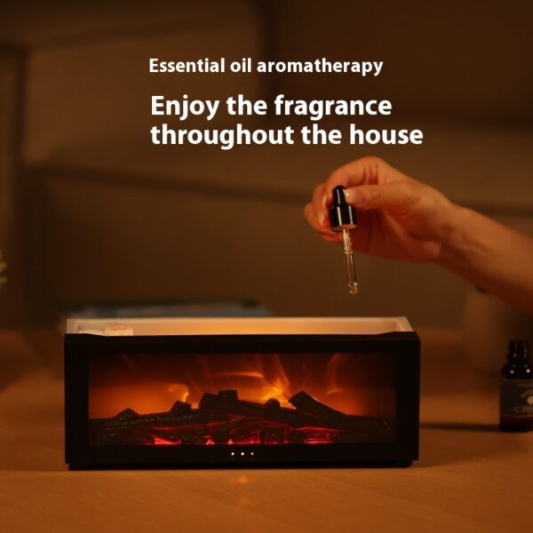 Fireplace Seven-color Ambience Light Desktop Small Flame Humidifier Household Fireplace Flame Aroma Diffuser - Image 4