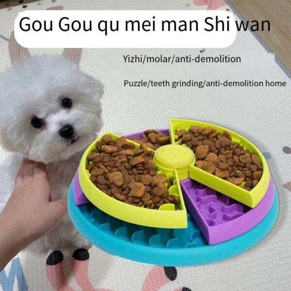 Slow Food Bowl Anti Choking Cat Bowl Dog Basin Puzzle Feeder Healthy Pet Rotating Game Board Pet Products - Image 6