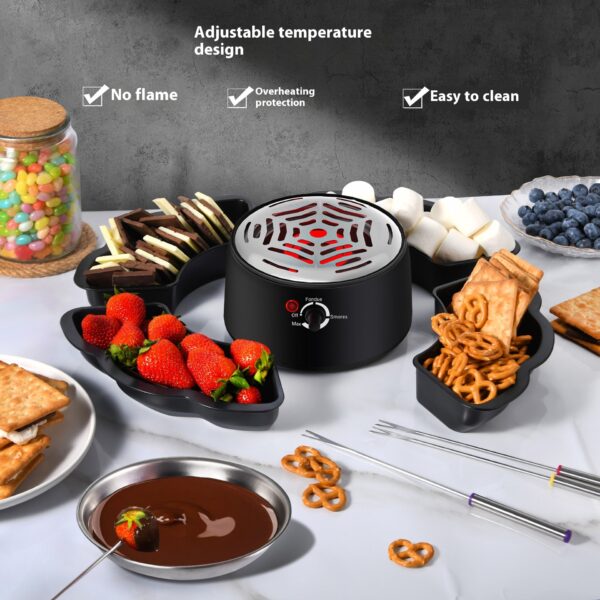 Chocolate Cheese Melted Electric Chafing Dish Baked Cotton Candy Making Machines - Image 4