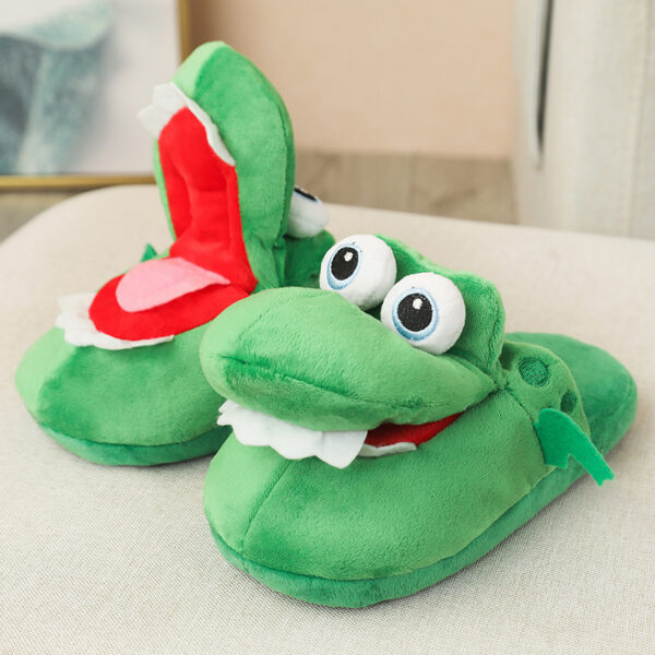 Cotton Slippers Mouth Will Move Plush Cute Funny Indoor Winter Couple Soft Bottom Plush Toys Indoor Slippers - Image 5