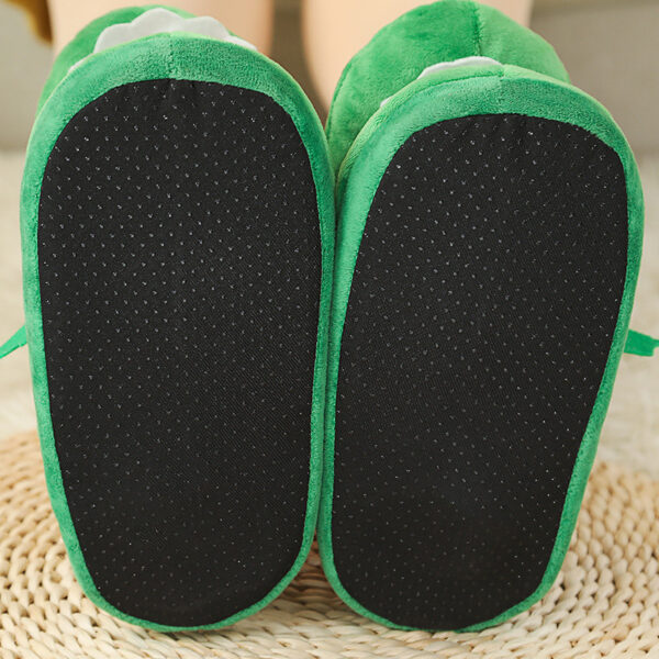 Cotton Slippers Mouth Will Move Plush Cute Funny Indoor Winter Couple Soft Bottom Plush Toys Indoor Slippers - Image 2