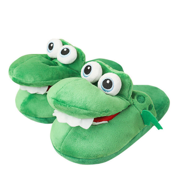 Cotton Slippers Mouth Will Move Plush Cute Funny Indoor Winter Couple Soft Bottom Plush Toys Indoor Slippers - Image 3