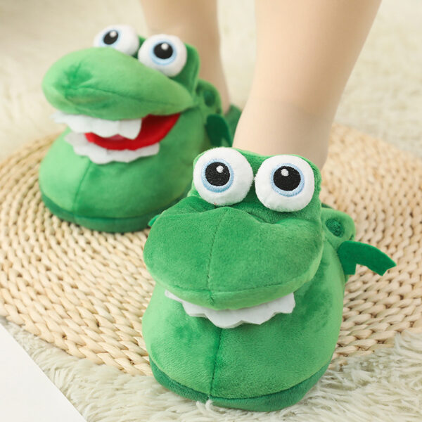 Cotton Slippers Mouth Will Move Plush Cute Funny Indoor Winter Couple Soft Bottom Plush Toys Indoor Slippers - Image 4