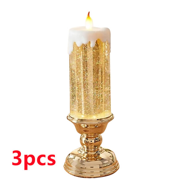 Rechargeable Color Electronic LED Waterproof Candle With Glitter Color Changing LED Candle Home Decor - Image 10