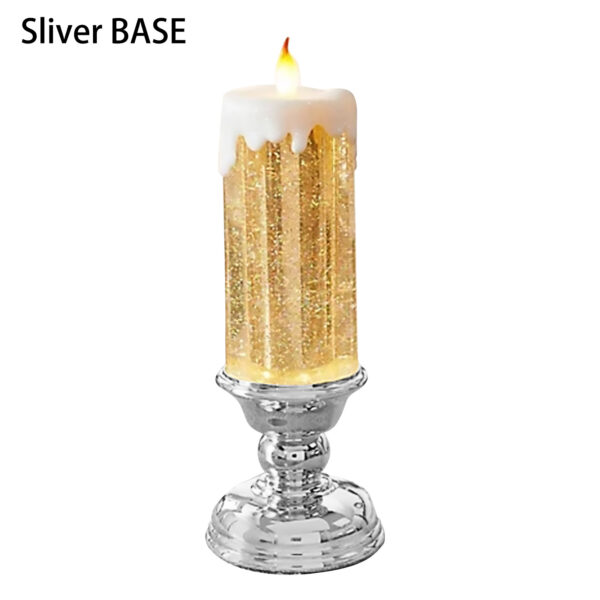 Rechargeable Color Electronic LED Waterproof Candle With Glitter Color Changing LED Candle Home Decor - Image 2