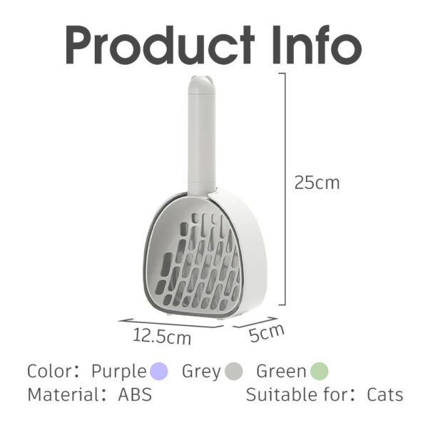 Cat Litter Scoop Plastic Cats Poop Scoop With Base Pets Cleanning Tool Cat Toilet Products Durable Litter Box Cleaner Shovel Pet Products - Image 10