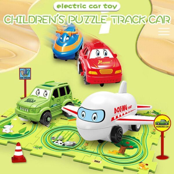 DIY Car Track Puzzle Play Set Preschool Educational Montessori Toy Gift For Kids - Image 6