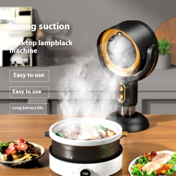 New Portable Desktop Range Hood Anion Smoke Removal Deodorant Sterilization Air Purification - Image 2