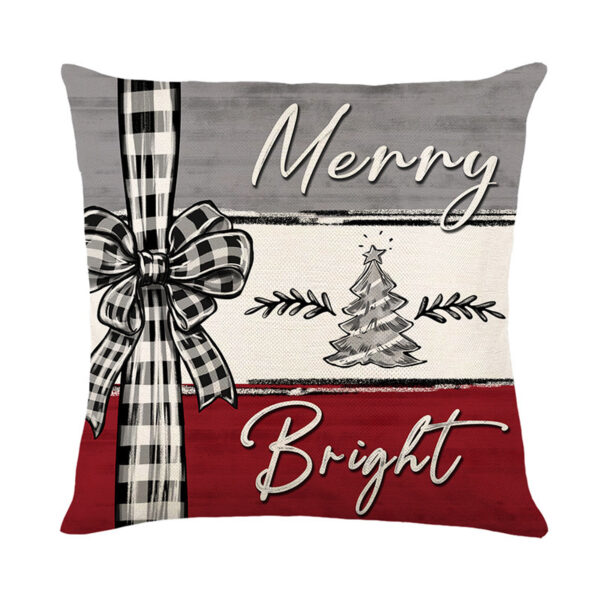 Christmas Cushion Cover Pillowcase Merry Christmas Decor For Home 2024 Xmas Ornament Happy NewYear Gift - Image 2