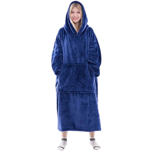 Flannel Thick Warm Blanket Hoodie - Image 10