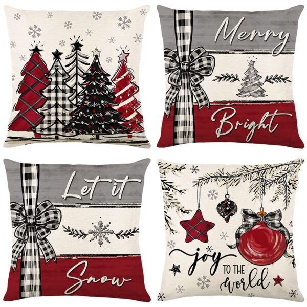 Christmas Cushion Cover Pillowcase Merry Christmas Decor For Home 2024 Xmas Ornament Happy NewYear Gift - Image 6