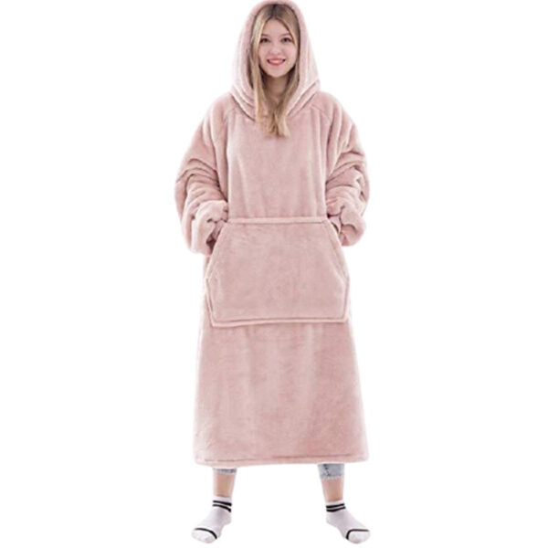 Flannel Thick Warm Blanket Hoodie - Image 7