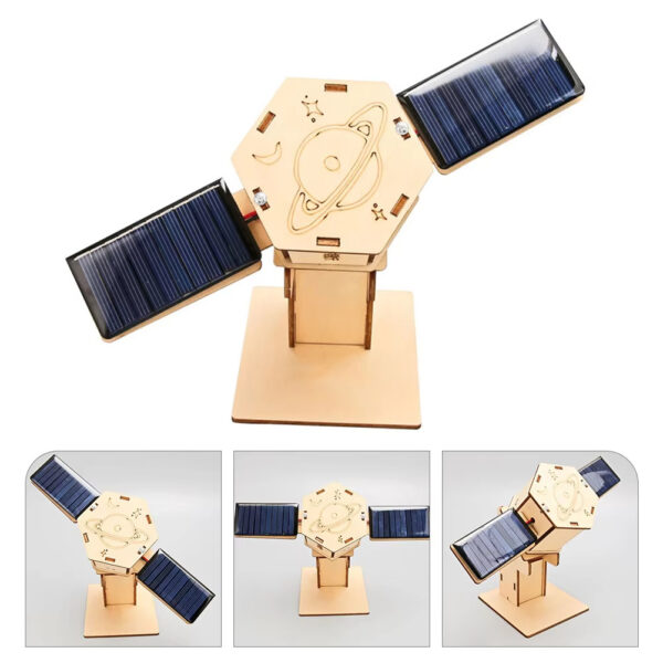 Diy Technology Small Production Stem Experimental Teaching Aids Space Model Artificial Satellite Educational Toys Solar Power Toy Kit Science - Image 6