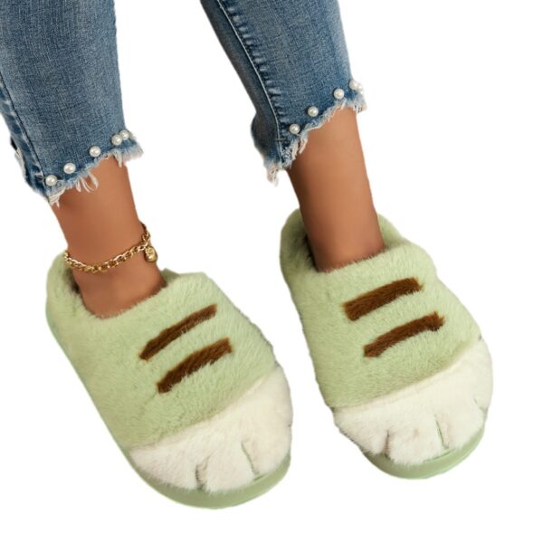 European And American Plus Size Closed Toe Fur Slipper Winter - Image 9