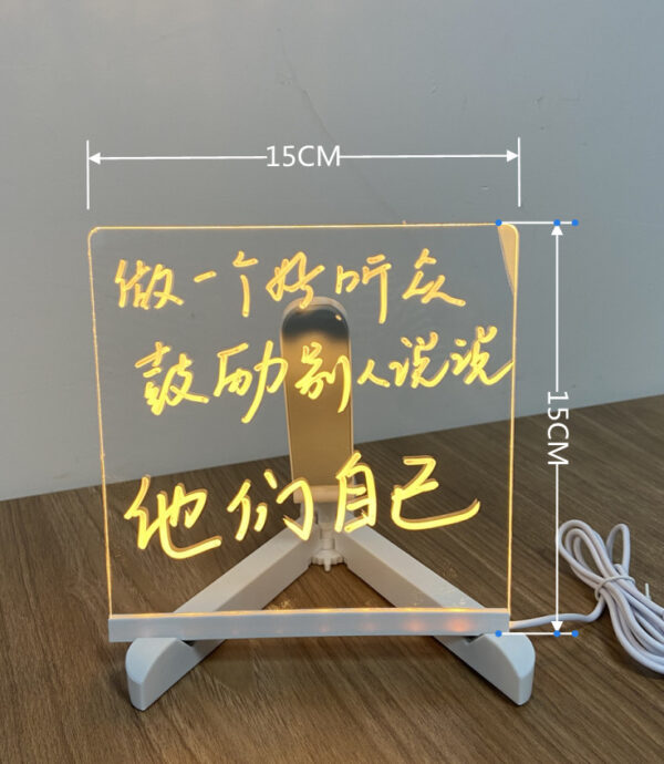 Acrylic DIY Note Board LED Night Light Creative Message Board Holiday Lamp With 7Pens USB LED Desk Lamp Note Daily Moment Painting Lamp - Image 10