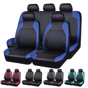Artificial Leather Car Seat Cover Single Line Diamond Grid