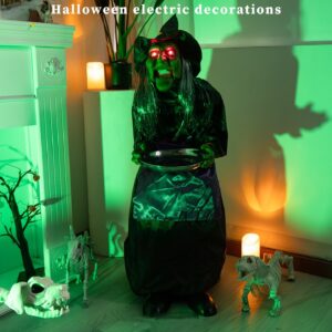 Halloween End Plate Witch Electric Voice-activated Induction Decoration Ornaments