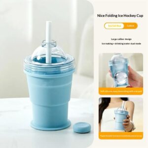 Self-made Ice Hockey Straw Cup Accompanying Creativity