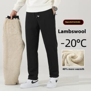 Trendy Plus Size Lambswool Padded Fleece Trousers